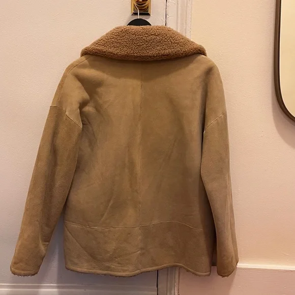 BA&SH reversible suede/teddy/shearling jacket - Picture 4 of 6